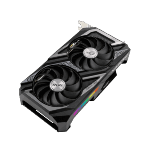 ASUS ROG Strix AMD Radeon RX 6600 XT OC Angled Front View