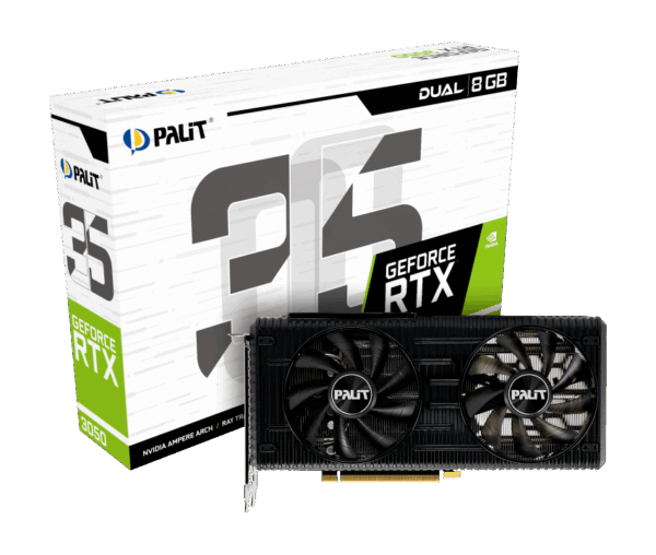 Palit NVIDIA GeForce RTX 3050 Dual 8GB Box View