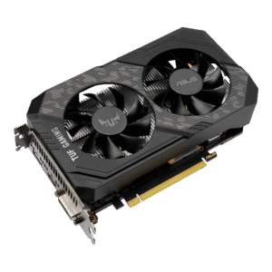 ASUS TUF Gaming NVIDIA GeForce GTX 1660 SUPER OC Angled Front View
