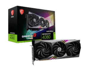 MSI NVIDIA GeForce RTX 4080 16GB GAMING X TRIO Box View