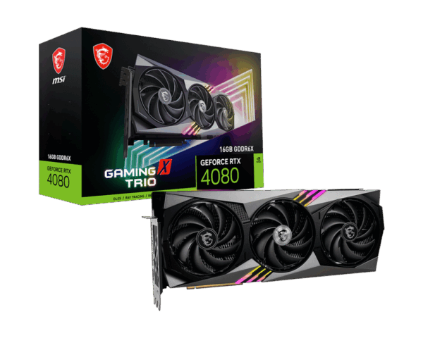MSI NVIDIA GeForce RTX 4080 16GB GAMING X TRIO Box View