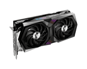 MSI NVIDIA GeForce RTX 3060 Ti GAMING X Angled Front View