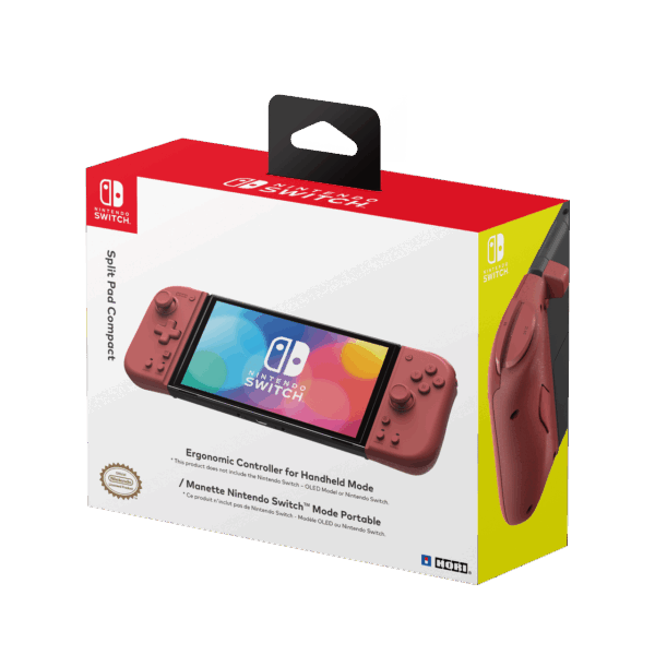 Nintendo Switch HORI Split Pad Compact Controller - Apricot Red Box View