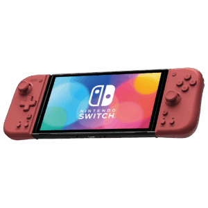 Nintendo Switch HORI Split Pad Compact Controller - Apricot Red Angled Front View