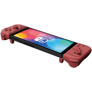 Nintendo Switch HORI Split Pad Compact Controller - Apricot Red Angled Front View
