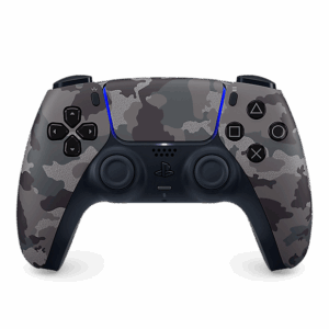 Sony PS5 DualSense Grey Camo Flat Front View