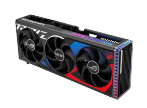 ASUS ROG Strix NVIDIA GeForce RTX 4080 Angled Vertical View