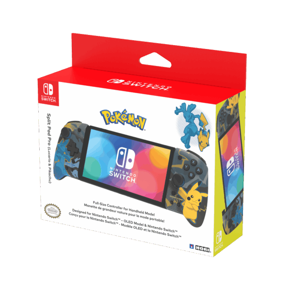 Nintendo Switch HORI Split Pad Pro Controller - Lucario & Pikachu