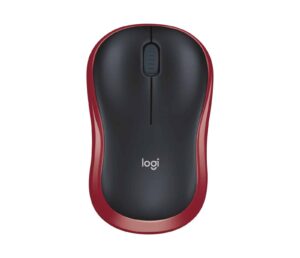 Logitech M185 Wireless Notebook Mouse – Black/Red