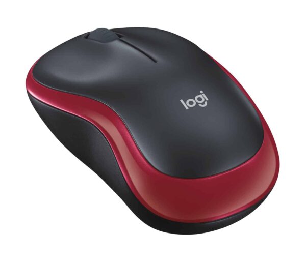 Logitech M185 Wireless Notebook Mouse – Black/Red