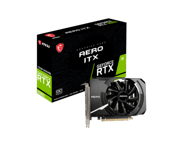 MSI NVIDIA GeForce RTX 3060 AERO ITX 12G OC GDDR6 Graphics Card