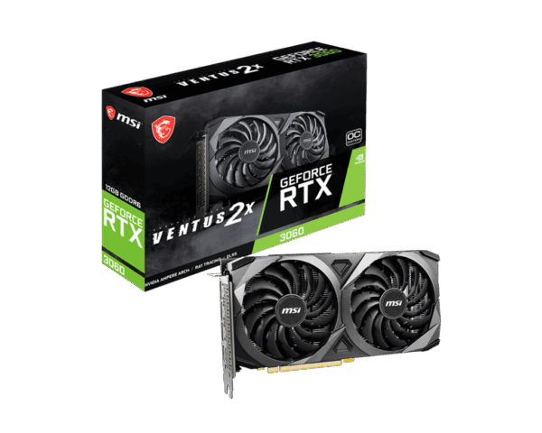 MSI NVIDIA GeForce RTX 3060 VENTUS 2X 12G OC GDDR6 Graphics Card