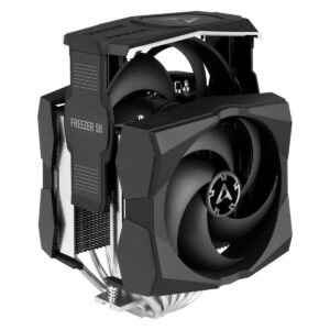 Arctic Freezer 50 Dual Tower ARGB Heatsink & Fan, Intel & AMD Sockets CPU Cooler