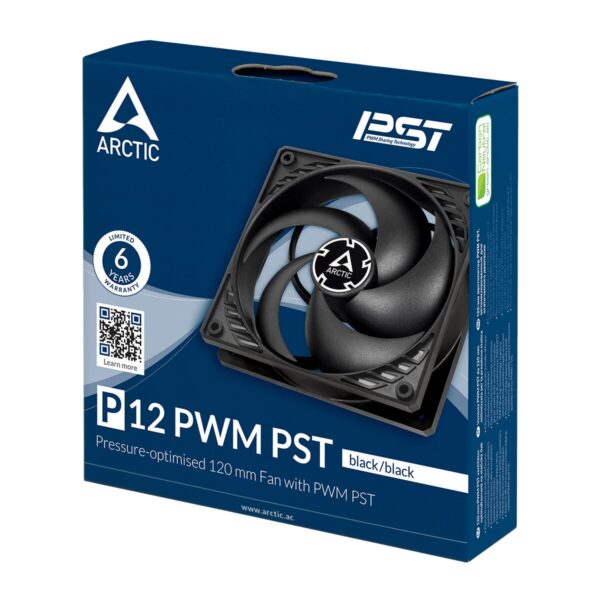 Arctic P12 PWM PST 120mm Black