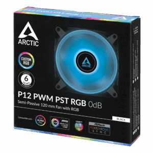 Arctic P12 PWM PST RGB 120mm Black