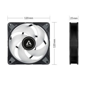 Arctic P12 PWM PST RGB 120mm Black