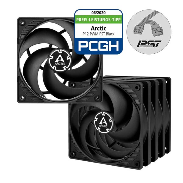 Arctic P12 PWM PST 120mm Black