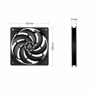 Arctic P12 Slim PWM PST 120mm Black