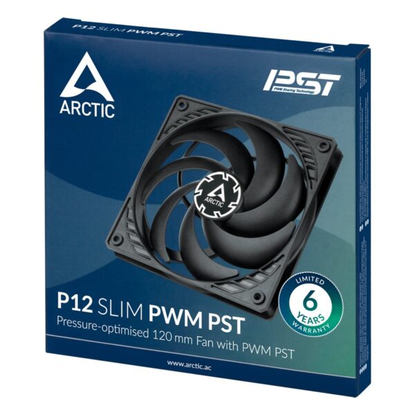 Arctic P12 Slim PWM PST 120mm Black