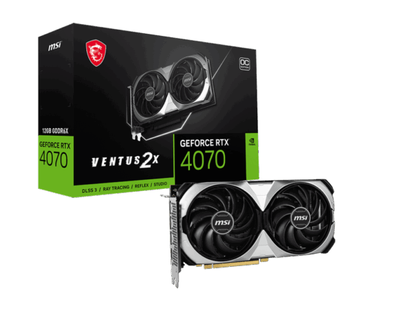 MSI NVIDIA GeForce RTX 4070 VENTUS 2X OC 12G GDDR6X Graphics Card