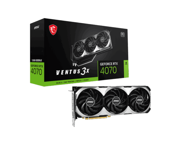 MSI NVIDIA GeForce RTX 4070 VENTUS 3X OC 12G GDDR6X Graphics Card