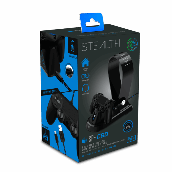 Stealth SP-C60 Charging Dock and Headset Stand for PS4