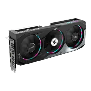 Gigabyte AORUS NVIDIA GeForce RTX 4060 Ti ELITE 8G Angled Vertical View