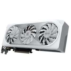 Gigabyte RTX 4060 Ti AERO OC 8GB Angled Upright Fan View