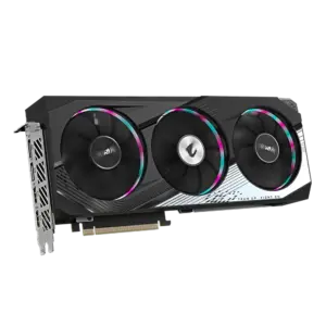 Gigabyte AORUS NVIDIA GeForce RTX 4060 Ti ELITE 8G Angled Fan View