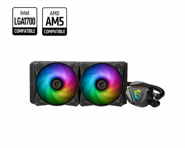 MSI MAG CORELIQUID 240R V2 240mm ARGB All-In-One Liquid CPU Cooler