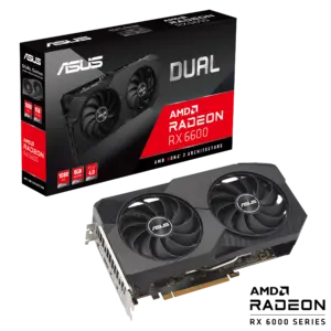 ASUS Dual Radeon RX 6600 V2 8GB GDDR6 Graphics Card