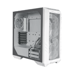 Cooler Master HAF 500 White Side Glass Panel View