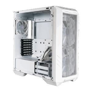 Cooler Master HAF 500 White Side Angled View