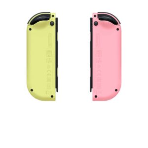 Nintendo Switch Joy-Con Pastel Pink & Yellow Back View