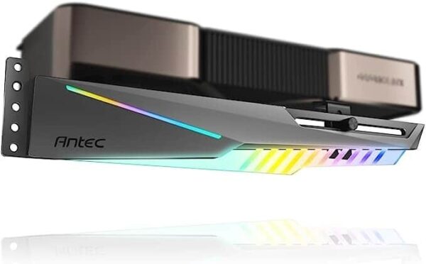 Antec Dagger ARGB Five-Hole Black Graphics Card Support Bracket Front View