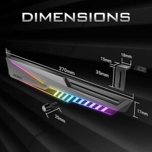 Antec Dagger ARGB Five-Hole Black Graphics Card Support Bracket Dimensions