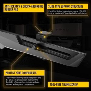Antec Dagger Five-Hole Black Graphics Card Support Bracket Slide Type