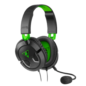 Turtle Beach Recon 50X Black & Green Front Angled View