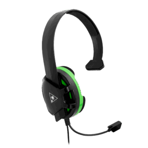 Turtle Beach Recon Chat Black & Green Angled Front View