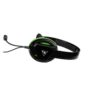 Turtle Beach Recon Chat Black & Green Angled Side Flat View