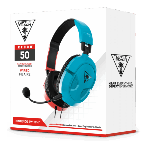 Turtle Beach Recon 50 Red & Blue Box View