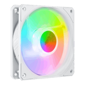 Cooler Master SickleFlow 120 ARGB White Angled Front View