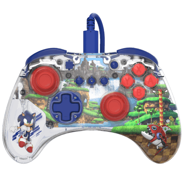 PDP Nintendo Switch REALMz Wired Controller - Sonic Green Hill Zone