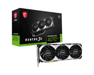 MSI NVIDIA GeForce RTX 4070 Ti VENTUS 3X E 12G OC GDDR6X Graphics Card