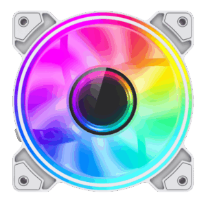GameMax Dual Ring Infinity 120mm ARGB Case Fan - White