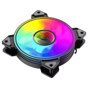 GameMax Dual Ring Infinity 120mm ARGB Case Fan - Black