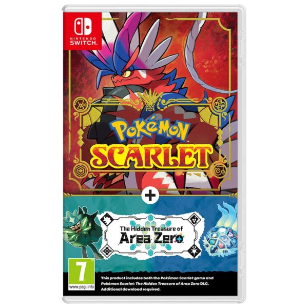 Pokémon Scarlet + The Hidden Treasure of Area Zero DLC Box Art NSW