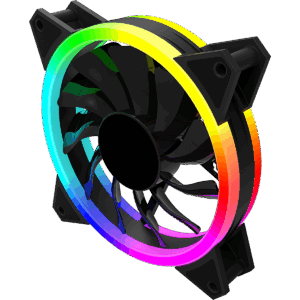 GameMax Razor 120mm PWM Rainbow ARGB Dual Ring Case Fan