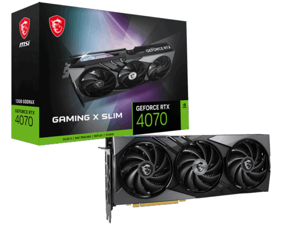 MSI NVIDIA GeForce RTX 4070 Gaming X Slim 12G GDDR6X Graphics Card