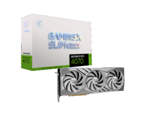MSI NVIDIA GeForce RTX 4070 Gaming X Slim White 12G GDDR6X Graphics Card